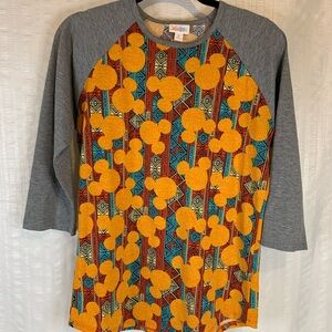 Disney Gray and Multicolor Mickey Mouse Top